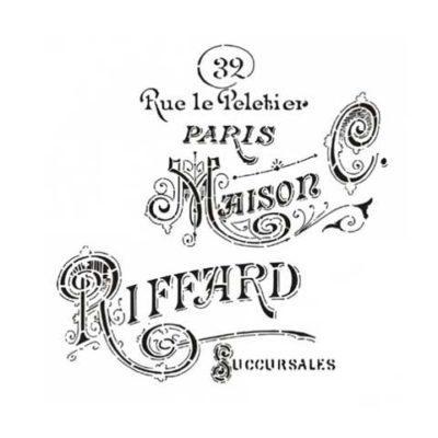 Stencil para decoración Maison Riffard - Decoracíon de muebles antiguos estilo Shabby Chic, Provenzal, Rómantico, Nórdico