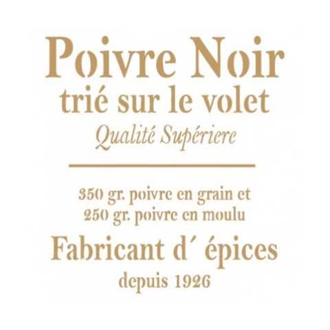 Stencil para decoración Poivre Noir - Decoracíon de muebles antiguos estilo Shabby Chic, Provenzal, Rómantico, Nórdico
