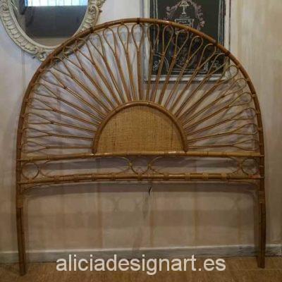 Cabecer de bambu y caña estilo vintage mid century - Taller decoracíon de muebles antiguos Madrid estilo Shabby Chic, Provenzal, Rómantico, Nórdico