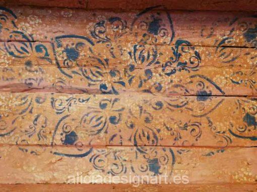 Baúl antiguo decorado estilo Boho Chic - Taller decoracíon de muebles antiguos Madrid estilo Shabby Chic, Provenzal, Rómantico, Nórdico