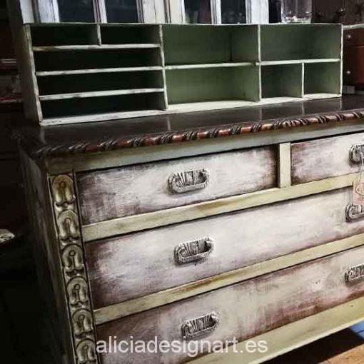 Accesorio organizador de escritorio decorado estilo Shabby Chic- Taller decoracíon de muebles antiguos Madrid estilo Shabby Chic, Provenzal, Rómantico, Nórdico