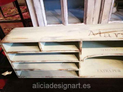 Accesorio organizador de escritorio decorado estilo Shabby Chic- Taller decoracíon de muebles antiguos Madrid estilo Shabby Chic, Provenzal, Rómantico, Nórdico