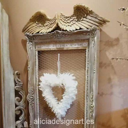 Colgador marco antiguo rococó estilo Shabby Chic francés - Taller decoración de muebles antiguos Madrid estilo Shabby Chic, Provenzal, Rómantico, Nórdico