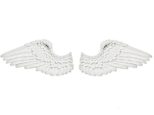 Pack de dos alas de ángel en resina blanca de Cadence para decorar - Taller decoración de muebles antiguos Madrid estilo Shabby Chic, Provenzal, Rómantico, Nórdico