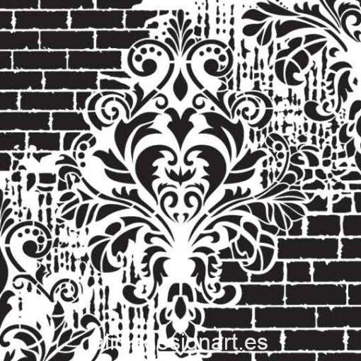 Plantilla de stencil steampunk estarcido XL Grunge Collection de Cadence GCS02 - Taller decoración de muebles antiguos Madrid estilo Shabby Chic, Provenzal, Romántico, Nórdico
