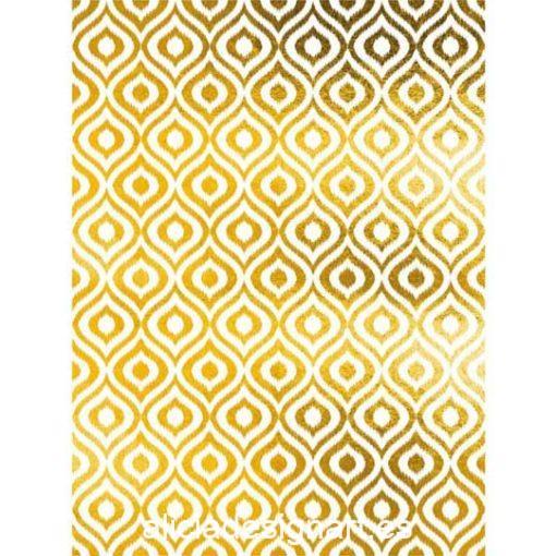 Papel de arroz con motivos retro en pan de oro de Cadence ref ORO016 - Taller decoración de muebles antiguos Madrid estilo Shabby Chic, Provenzal, Romántico, Nórdico