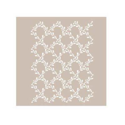 Plantilla de stencil estarcido con textura floral AS412 - Taller decoración de muebles antiguos Madrid estilo Shabby Chic, Provenzal, Romántico, Nórdico