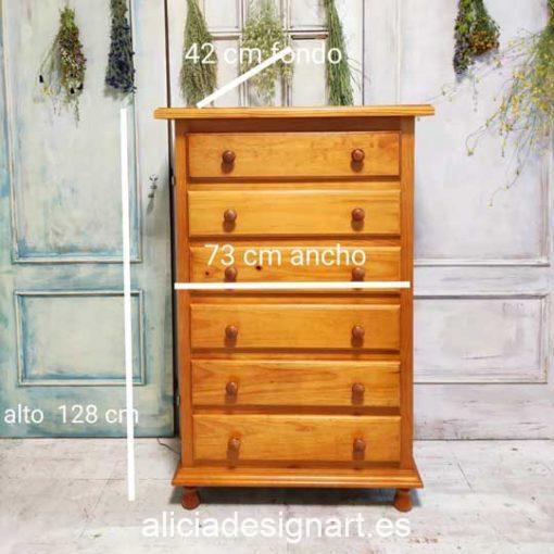 Sinfonier antiguo decorado a medida por encargo - Taller decoración de muebles antiguos Madrid estilo Shabby Chic, Provenzal, Romántico, Nórdico