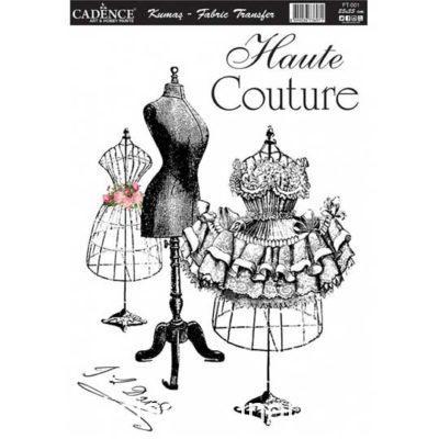 Papel para transfer sobre tejido Haute Couture de Cadence ref FT001 - Taller decoración de muebles antiguos Madrid estilo Shabby Chic, Provenzal, Romántico, Nórdico