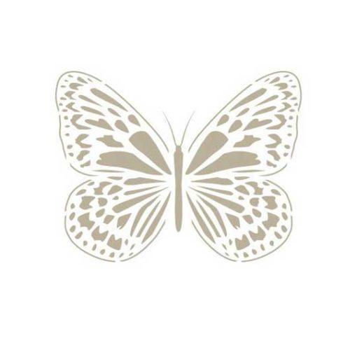 Plantilla de stencil estarcido Deco Vintage con figura de mariposa 109 - Taller decoración de muebles antiguos Madrid estilo Shabby Chic, Provenzal, Romántico, Nórdico
