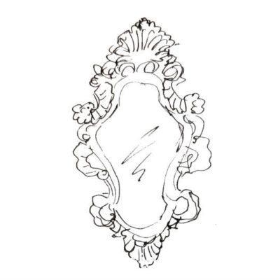 Espejo decorado por encargo exclusivamente para ti - Taller decoración de muebles antiguos Madrid estilo Shabby Chic, Provenzal, Romántico, Nórdico