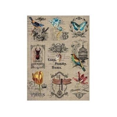 Papel de arroz Beautiful Flower de Cadence ref PA217 - Taller decoración de muebles antiguos Madrid estilo Shabby Chic, Provenzal, Romántico, Nórdico