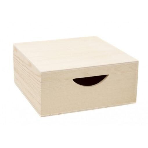 Caja cuadrada de madera para servilletas, para decorar MAD87285 - Taller decoración de muebles antiguos Madrid estilo Shabby Chic, Provenzal, Romántico, Nórdico
