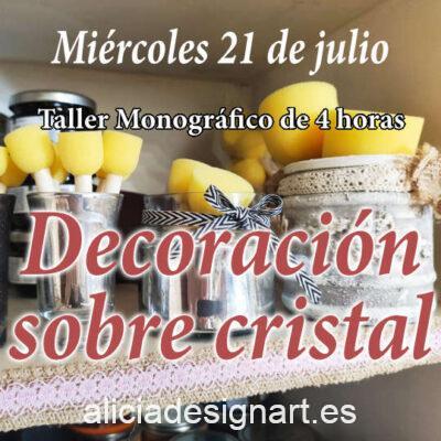 Curso taller de decoración y reciclaje de cristal miercoles 21 de julio 2021 - Taller de decoración de muebles antiguos Alicia Designart Madrid