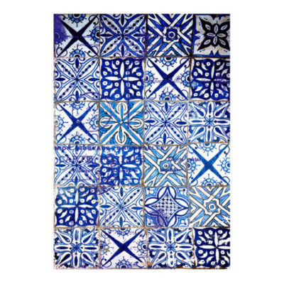 Papel de arroz para découpage de Cadence con azulejos azules ref PA306 - Taller decoración de muebles antiguos Madrid estilo Shabby Chic, Provenzal, Romántico, Nórdico