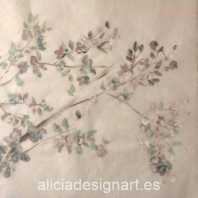 Akan, Papel de arroz pintado a mano alzada por Alicia Domínguez López - Taller de decoración de muebles antiguos y obras de arte Alicia Designart Madrid
