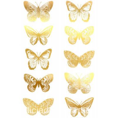 Lámina de Folex oro con mariposas 20 x 30 cm, ref FSE049O - Taller decoración de muebles antiguos Alicia Designart Madrid estilo Shabby Chic, Provenzal, Romántico, Nórdico