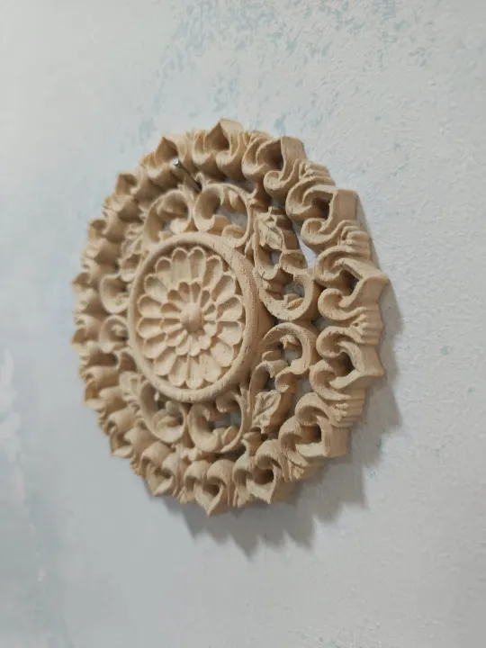 Aplique decorativo de madera con forma de mandala Bali - Taller de decoración de muebles antiguos Alicia Designart Madrid estilo Shabby Chic, Provenzal, Romántico, Nórdico