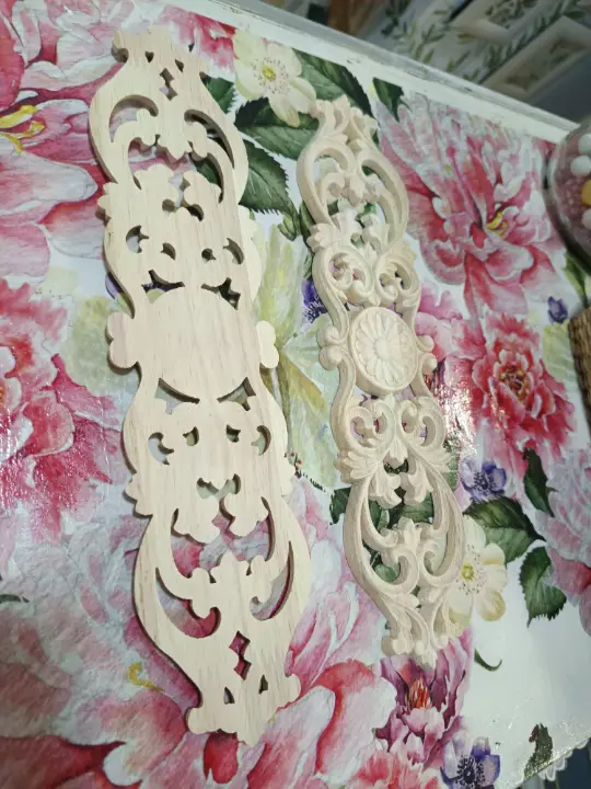 Aplique decorativo de madera con motivos florales Deméter - Taller de decoración de muebles antiguos Alicia Designart Madrid estilo Shabby Chic, Provenzal, Romántico, Nórdico