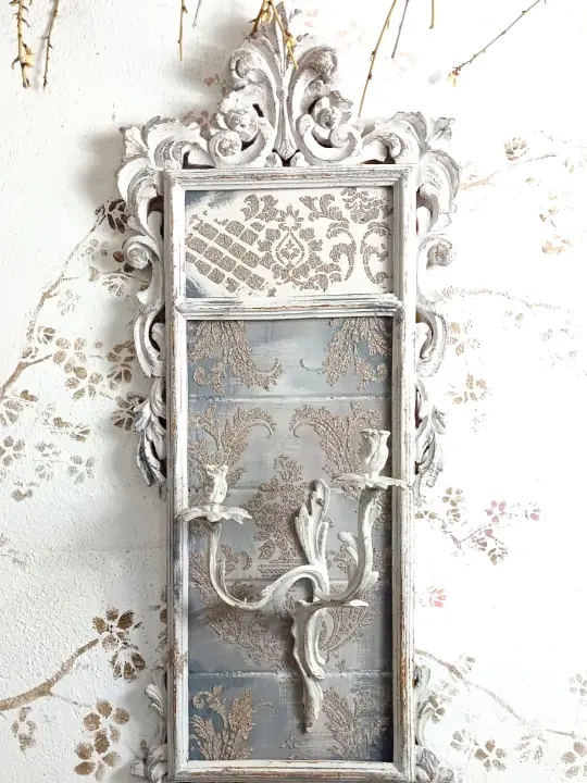 Marco de ventana grande, en resina de poliuretano para decorar, Montejo 652 - Taller decoración de muebles antiguos Alicia Designart Madrid estilo Shabby Chic, Provenzal, Romántico, Nórdico