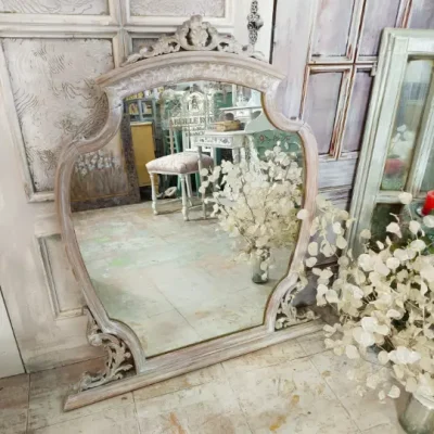 Espejo antiguo Wendy decorado estilo romántico - Taller de decoración de muebles antiguos Alicia Designart Madrid estilo Shabby Chic, Provenzal, Romántico, Nórdico
