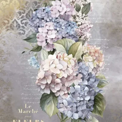 Papel de arroz de gran formato en hoja de PFY, 54 x 70 cm, ref PFY-12758 - Taller decoración de muebles antiguos Madrid estilo Shabby Chic, Provenzal, Romántico, Nórdico