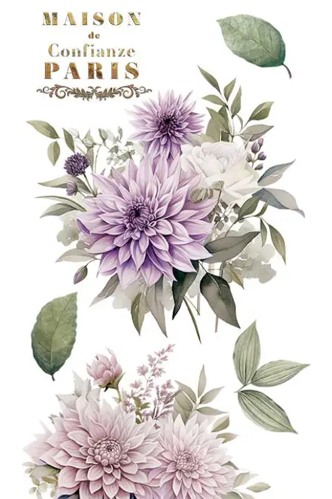 Juego de 4 láminas para transfer decorativo 15 x 30 cm ref PFY-14769 - Taller decoración de muebles antiguos Alicia Designart Madrid estilo Shabby Chic, Provenzal, Romántico, Nórdico