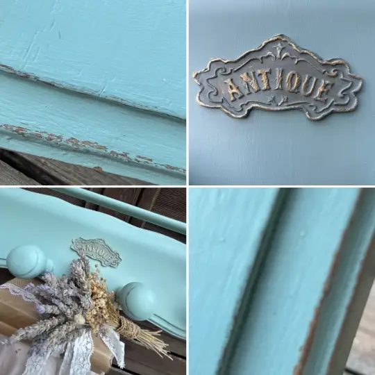Perchero de pared de madera maciza, decorado por Un Toque Vintage - Taller de decoración de muebles antiguos Madrid. Muebles de colores, productos y cursos.