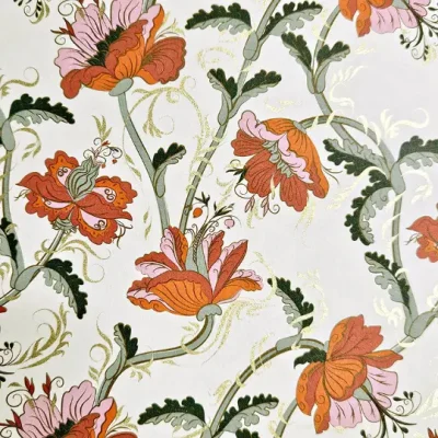Papel florentino decorativo con flores de Rossi ref: CRT206 - Taller decoración de muebles antiguos Alicia Designart Madrid. Muebles de colores estilo Shabby Chic, Provenzal, Romántico, Nórdico. Productos de decoración para muebles